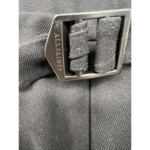 ALL SAINTS Relaxed Fit Wide Leg Pants Black High rise Women's Size 6 - Picture 9 of 9